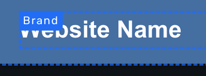 Hovering over the brand component displays the Edit Toggle